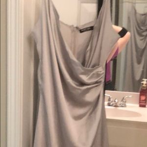 Silver Maxi with high slit by Nasty Gal